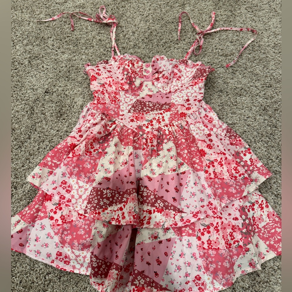 Pink Floral Mini Dress